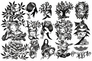 Warrior under olive tree tattoo idea