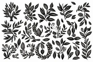 Warrior under olive tree tattoo idea