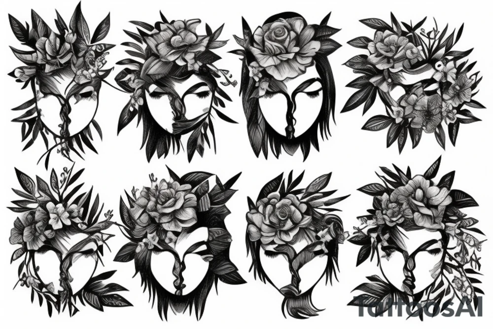 Warrior under olive tree tattoo idea