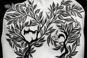 Warrior under olive tree tattoo idea