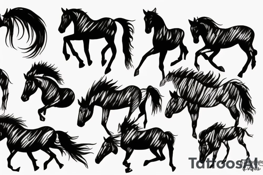 Wild horse tattoo idea