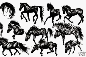 Wild horse tattoo idea