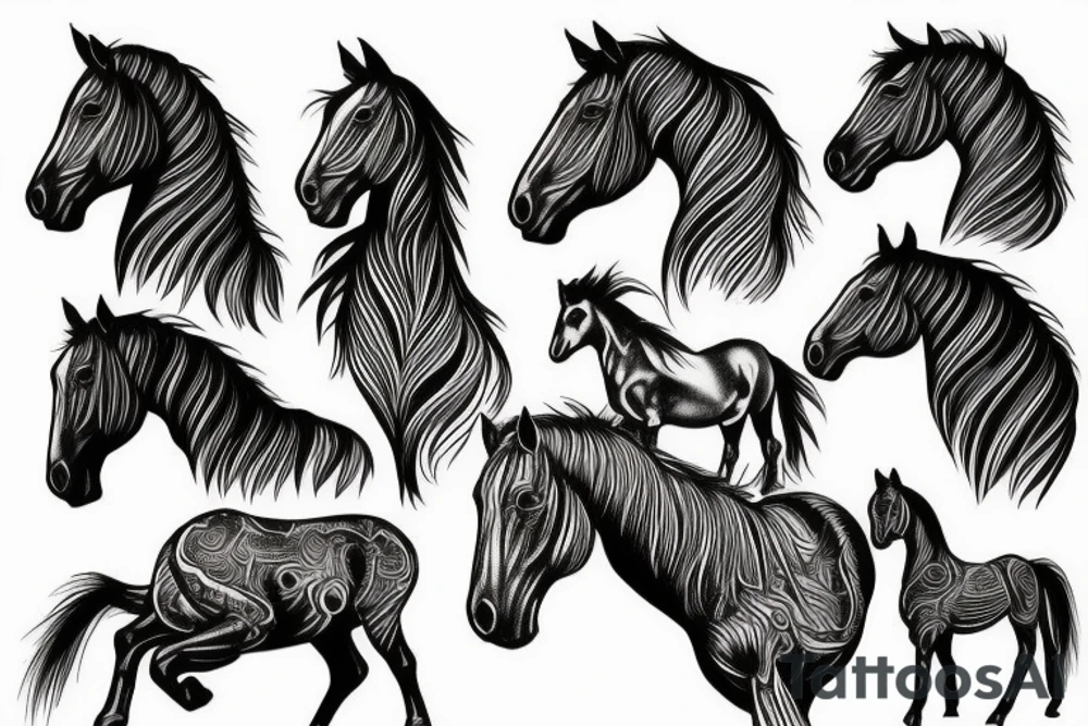 Wild horse tattoo idea