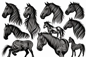 Wild horse tattoo idea