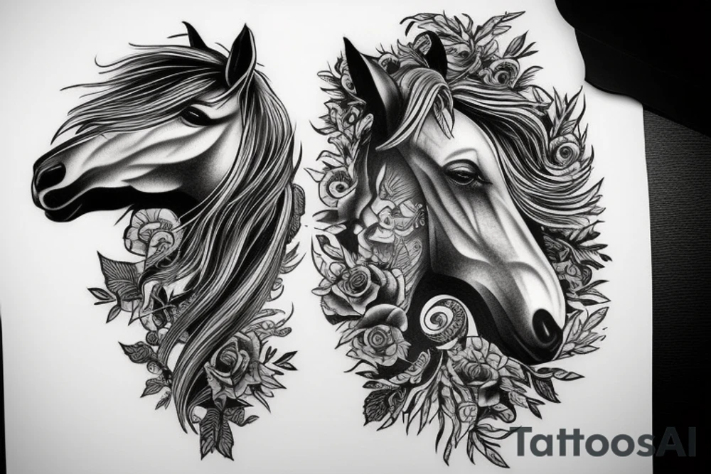 Wild horse tattoo idea