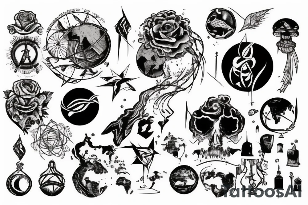 Vision of the world tattoo idea