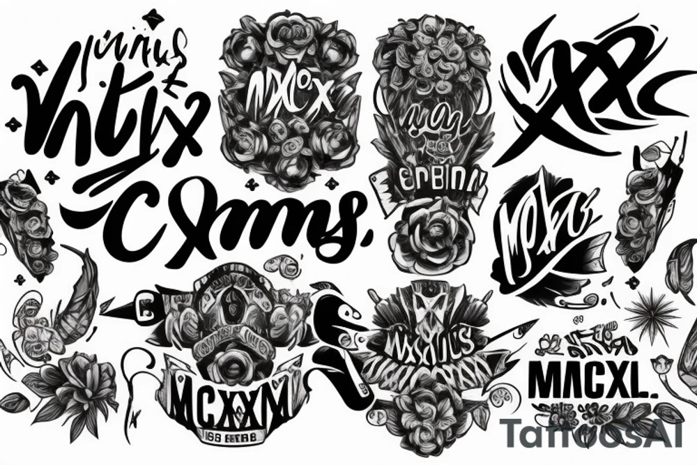MCMLXI.MCMLXIII.MCMXCII tattoo idea