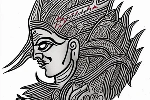 trishul tattoo with ayushman in a shankh tattoo idea