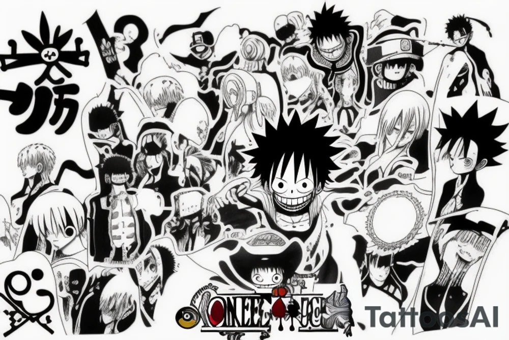 Anime, one piece, hunter X Hunter, bleach, naruto tattoo idea