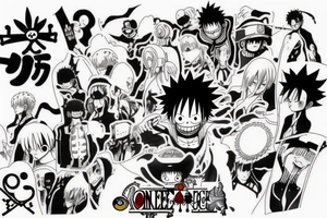 Anime, one piece, hunter X Hunter, bleach, naruto tattoo idea