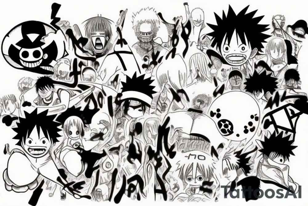 Anime, one piece, hunter X Hunter, bleach, naruto tattoo idea