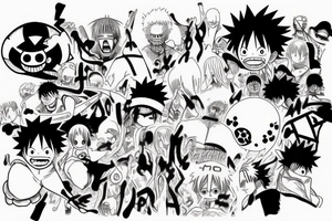 Anime, one piece, hunter X Hunter, bleach, naruto tattoo idea