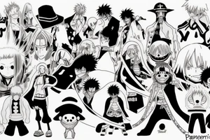 Anime, one piece, hunter X Hunter, bleach, naruto tattoo idea