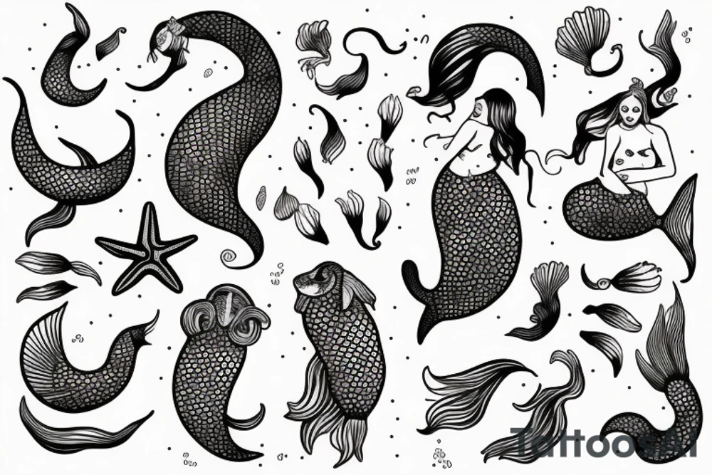 mermaid tattoo idea