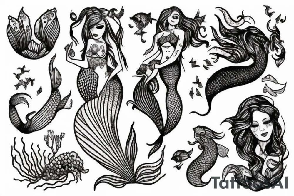 mermaid tattoo idea