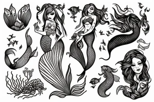 mermaid tattoo idea