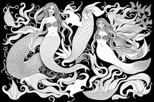 mermaid tattoo idea