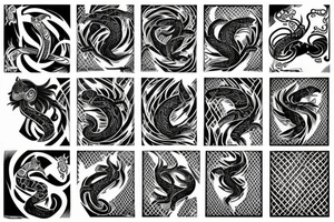 cobra tattoo with patterns, facing the camera tattoo idea
