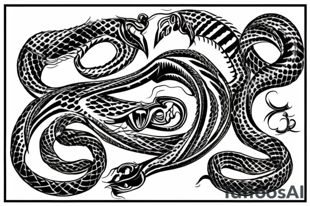cobra tattoo with patterns, facing the camera tattoo idea cobra tattoo with patterns, facing the camera tattoo idea