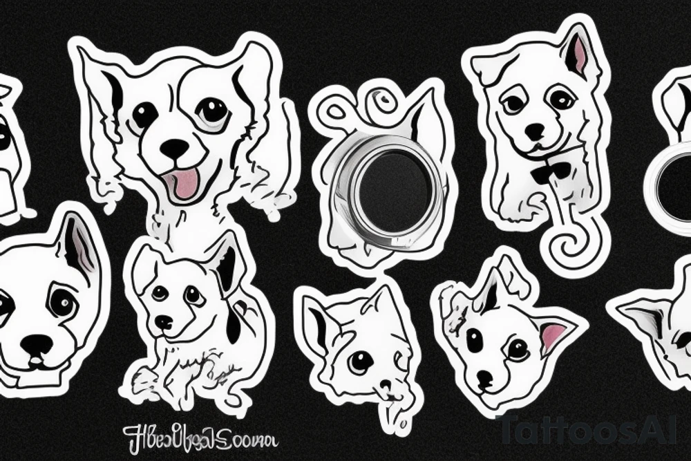 Jack Russell with really big ears that stand up in a magnifying glass tattoo idea