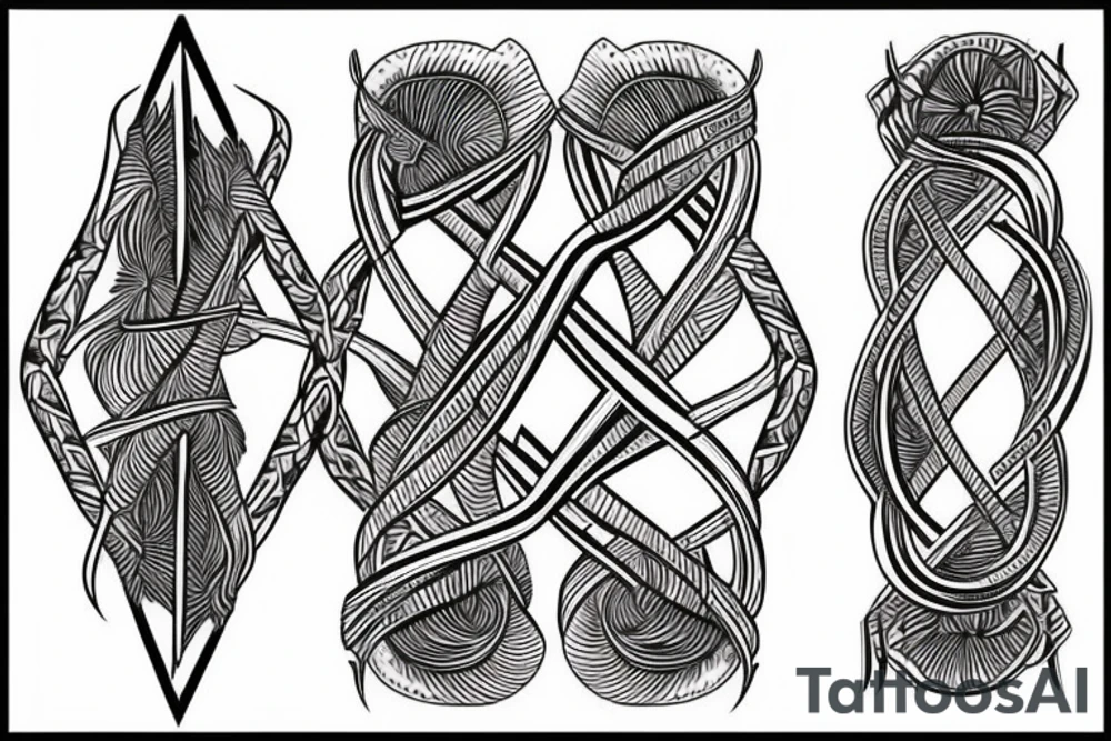 double helix of dna tattoo idea