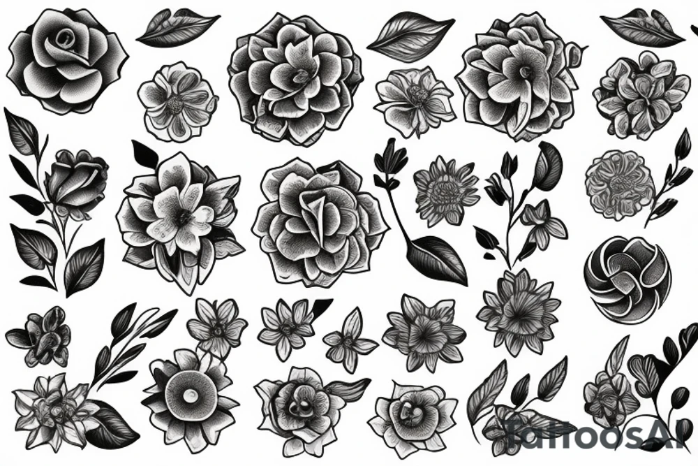flowers tattoo idea