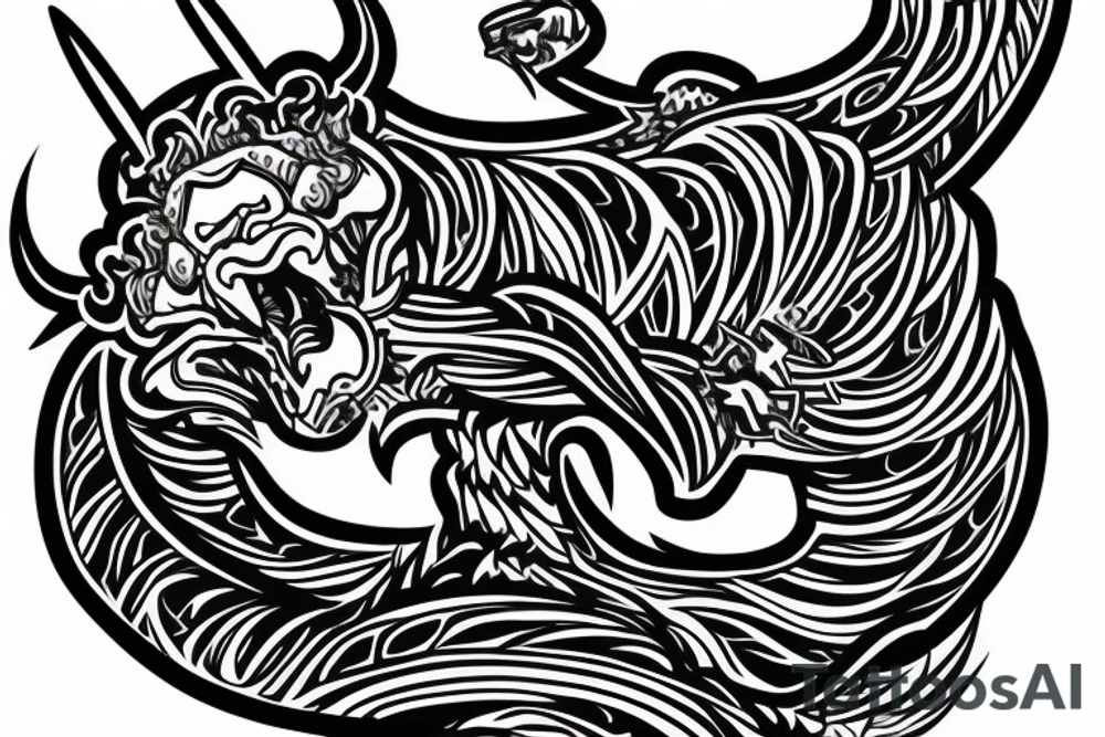 back piece samurai tiger tattoo idea