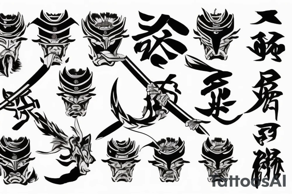 back piece samurai tiger tattoo idea