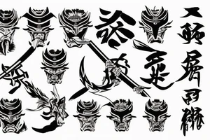 back piece samurai tiger tattoo idea
