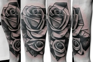 Roses wrapped around a sword tattoo idea