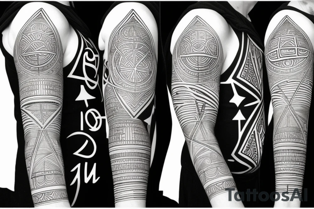 Arm sleeve
Space 
Mathematics 
Stoicism tattoo idea