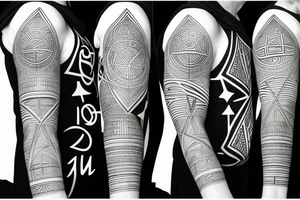 Arm sleeve
Space 
Mathematics 
Stoicism tattoo idea