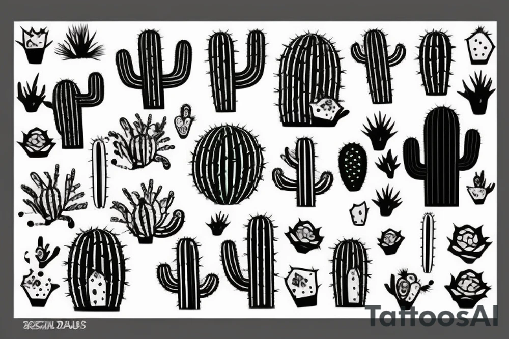 Cactus tattoo idea