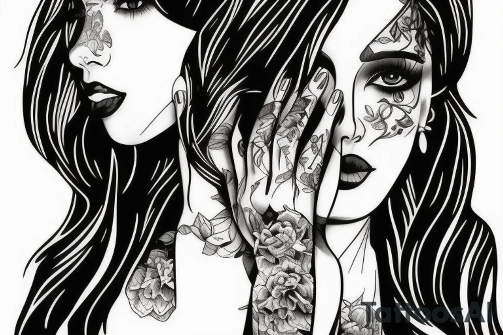 Sexy woman tattoo idea