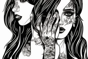 Sexy woman tattoo idea