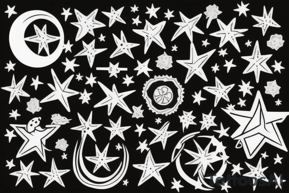 a constellation of stars tattoo idea