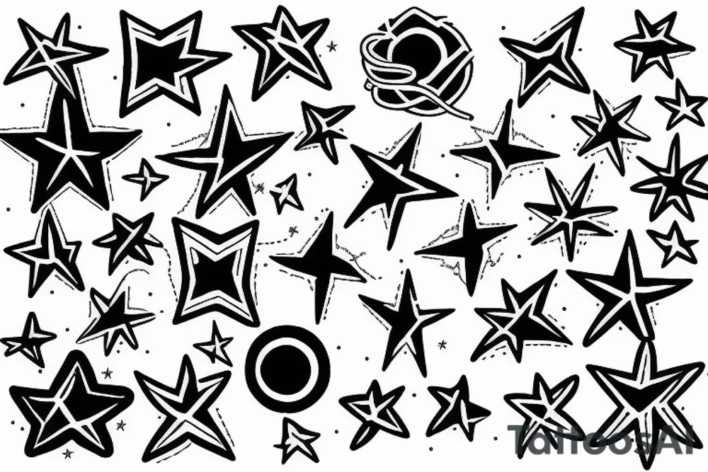 a constellation of stars tattoo idea