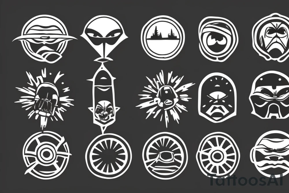 Twin suns setting on Tattooine tattoo idea