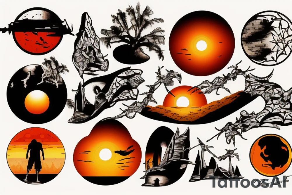 Sunset on Tatooine tattoo idea