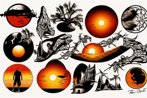 Sunset on Tatooine tattoo idea