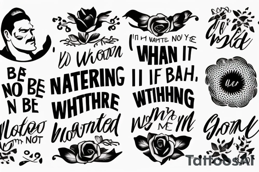 Text that says "but whate'er I be,
Nor I nor any man that but man is
With nothing shall be pleased, till he be eased
With being nothing." tattoo idea