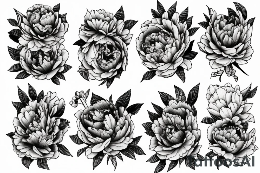peony tattoo idea