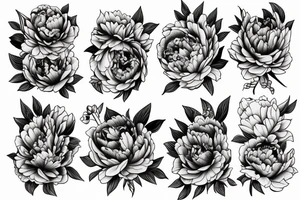 peony tattoo idea