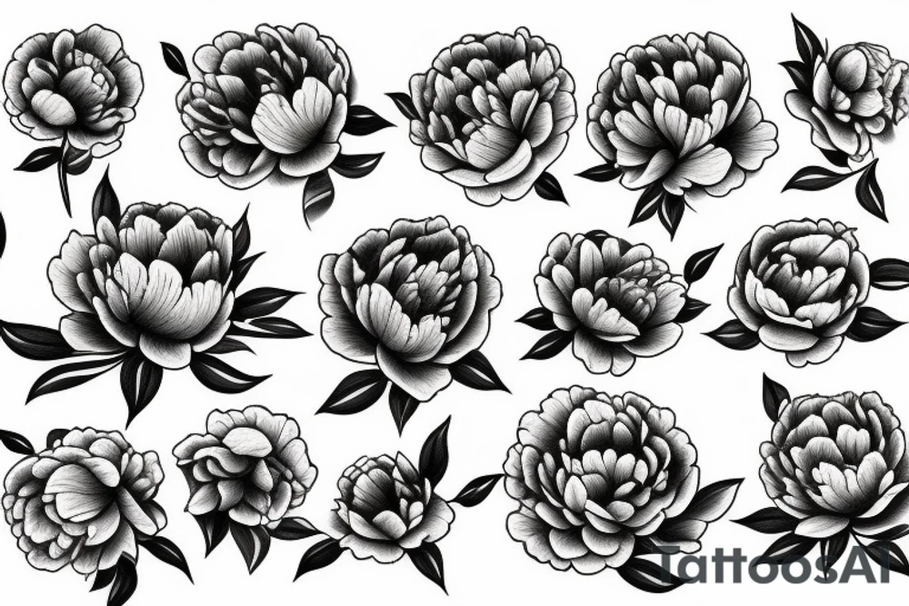peony tattoo idea