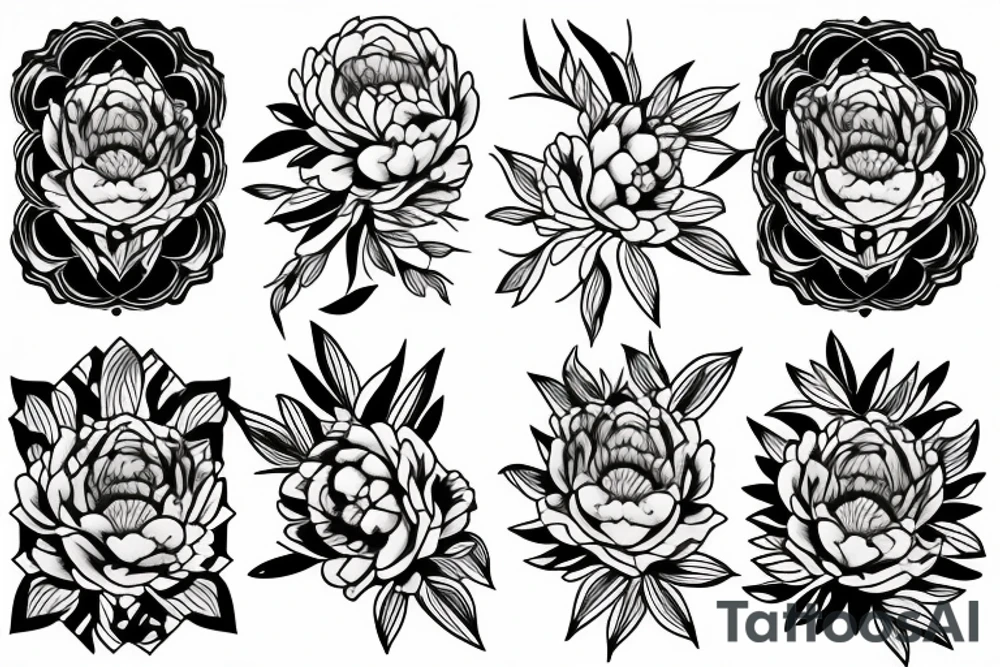 peony tattoo idea