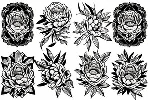 peony tattoo idea