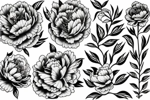 peony tattoo idea