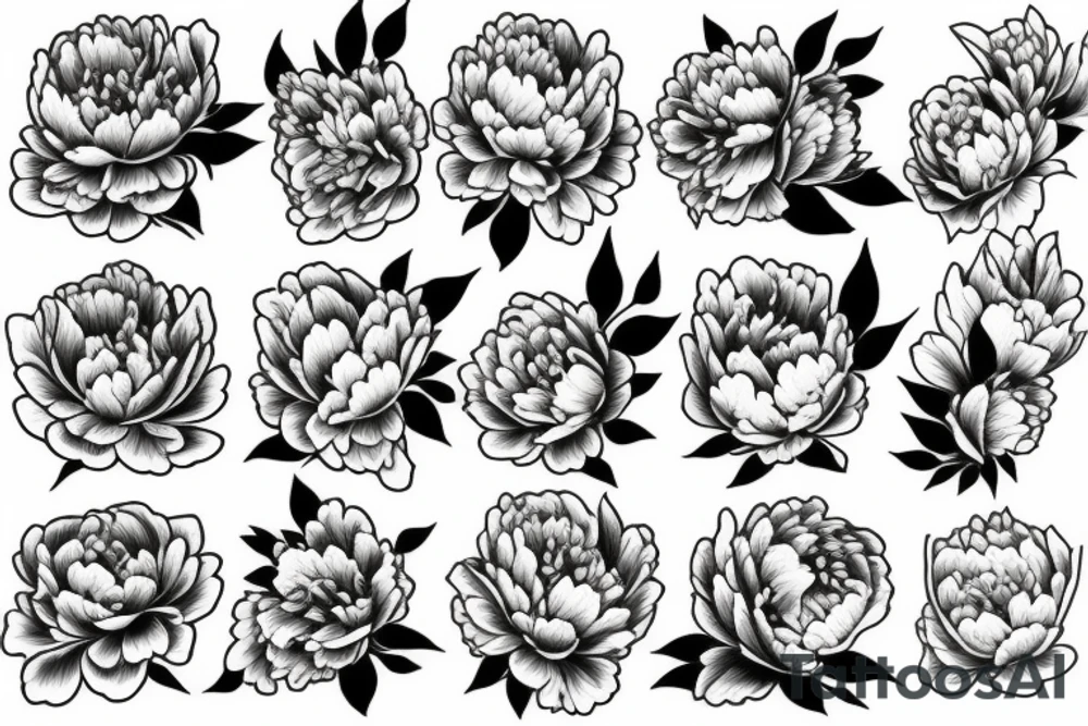 peony tattoo idea