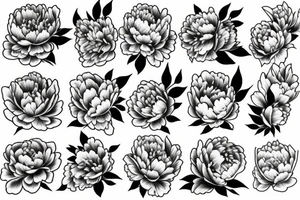 peony tattoo idea