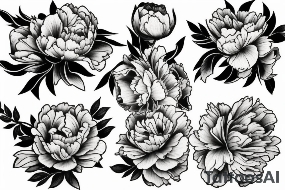 peony tattoo idea